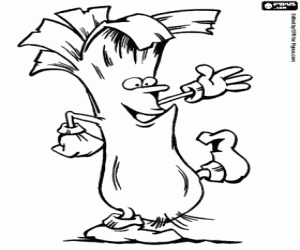 Coloriage Le poireau, une plante comestible