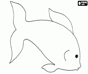 Coloriage Poisson blanc