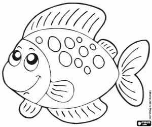 Coloriage Poisson d'étang