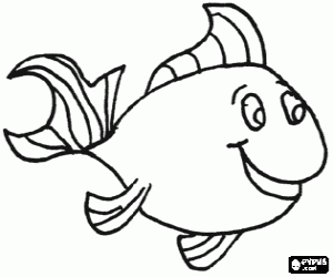 Coloriage Poisson souriant