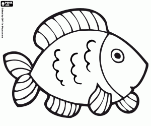 Coloriage Le poisson, un aliment