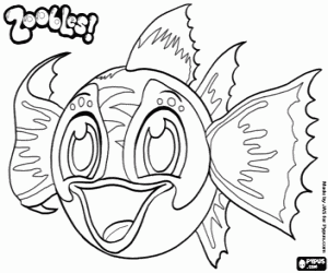 Coloriage Poisson, Zoobles de Seagonia