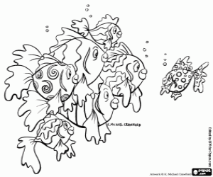 Coloriage Poissons tropicaux