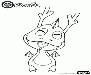 Coloriage Pokopet Panfu Dragon, un dragon