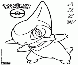 Coloriage Le Pokémon Axew ou Kibago