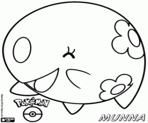 Coloriage Le Pokémon Munna
