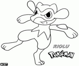 Coloriage Pokémon Riolu