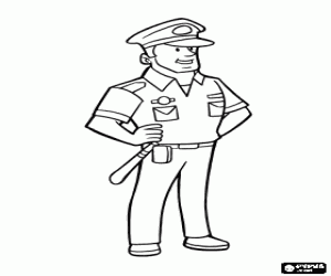 Coloriage Policier