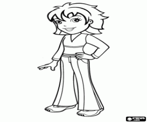 Coloriage Polly Pocket sur sportswear