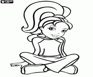 Coloriage Polly Pocket, une jeune fille