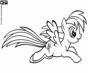 Coloriage Le poney pégase RainbowDash