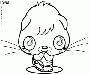 Coloriage Poppet, chaton de Moshi Monsters
