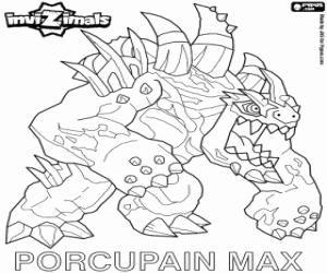 Coloriage Porcupain Max, Invizimals