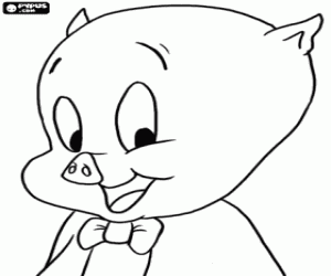 Coloriage Porky Pig de Loonely Tunes
