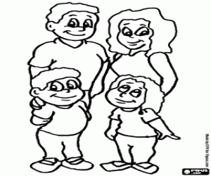 Coloriage Portrait de famille