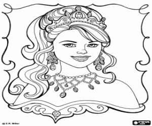 Coloriage Portrait de princesse Leonora