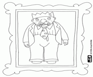 Coloriage Portrait encadré du roi