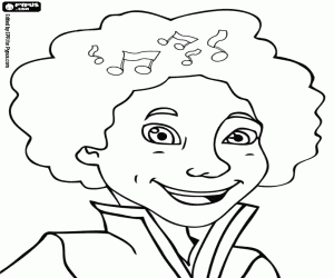 Coloriage Portrait du jeune J.S. Bach