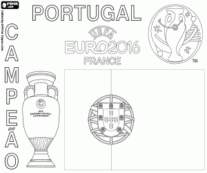 Coloriage Portugal, champion de l’UEFA Euro 2016