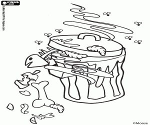 Coloriage Poubelle, Trash Pack