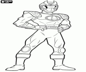 Coloriage Power Rangers de Force cyclone