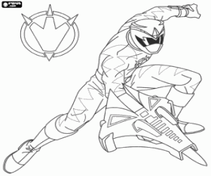 Coloriage Power Rangers de Dino Warriors