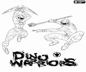 Coloriage Power Rangers Dino Thunder
