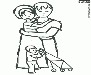 Coloriage Les premiers pas d'un bébé