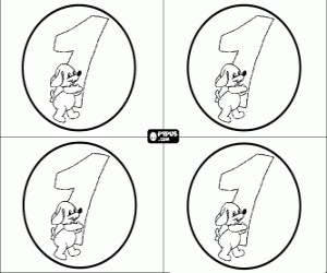 Coloriage Première fête d'anniversaire