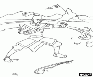 Coloriage Le Prince Zuko en exil