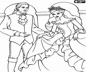Coloriage Les Princes Barbie et Ken