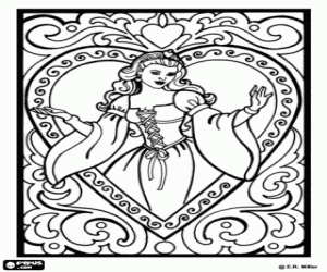 Coloriage Princesse Leonora de E. R. Miller