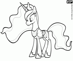 Coloriage Princesse Luna, Mon petit poney