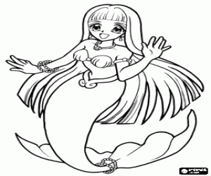 Coloriage La princesse sirène Coco