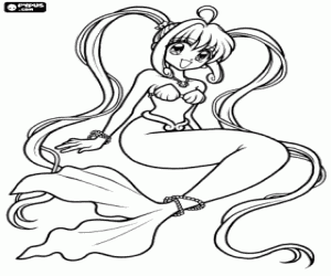 Coloriage La princesse sirène Luchia