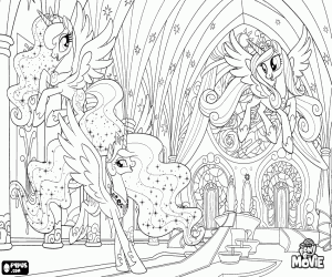 Coloriage Princesses royales alicornes d’Equestria