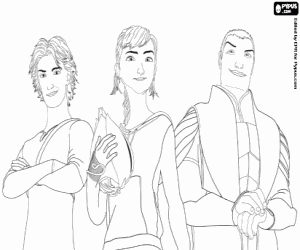 Coloriage Les principaux protagonistes d'Epic