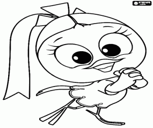 Coloriage Priscilla, amie de Calimero