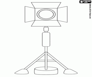 Coloriage Projecteur pour éclairer la scène