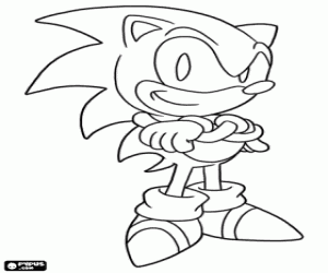 Coloriage Le protagoniste, Sonic le hérisson