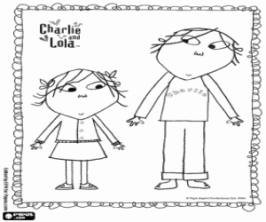 Coloriage Les protagonistes Charlie et Lola