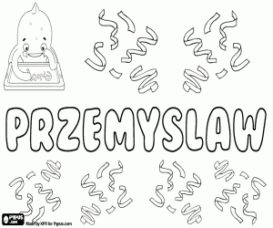 Coloriage Przemysław, nom polonais