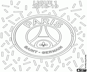 Coloriage PSG, champion 2018-2019