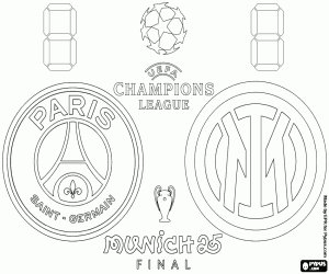 Coloriage PSG vs Inter, finale 2024-2025