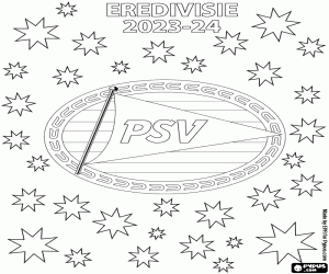 Coloriage PSV, champion d’Eredivisie 2023-2024