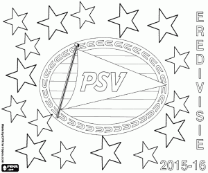 Coloriage PSV Eindhoven, champion 2015-2016