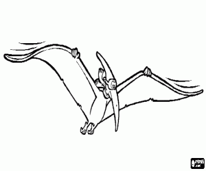 Coloriage Pterodactyl en volant