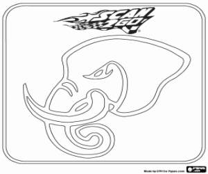 Coloriage La puissance de l'éléphant, Scan2Go