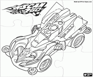 Coloriage Puzzle avec une voiture de Scan2Go