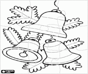 Coloriage Puzzle de cloches de Noël